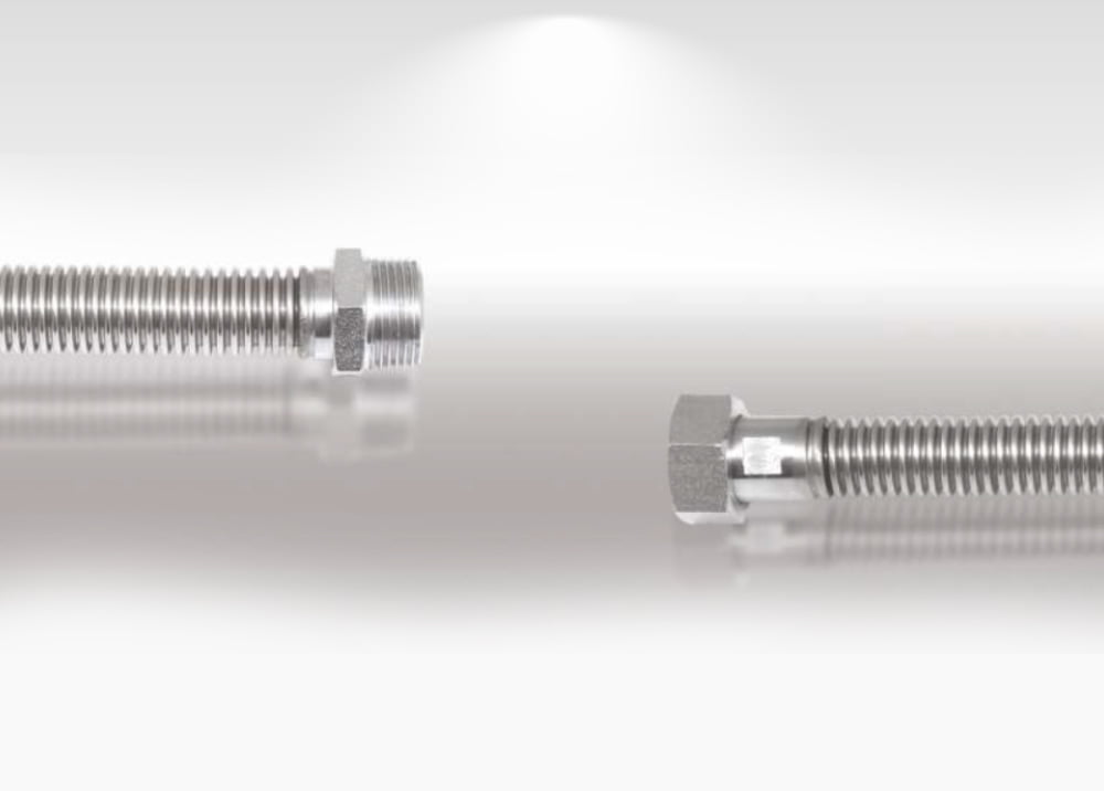 2 Flexible Metal Hoses Without Brading - Image 1